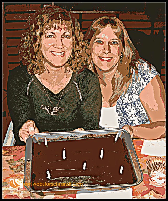 Homemade chocolate cake for our December birthdays.