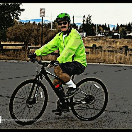 Winter Cycling Safety. Reflective, bright clothing.