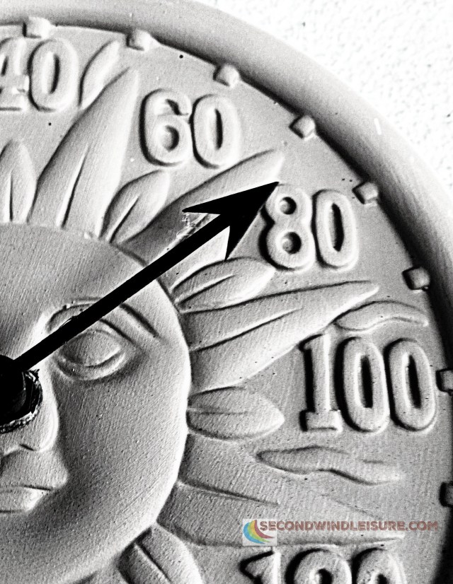 black and white thermometer