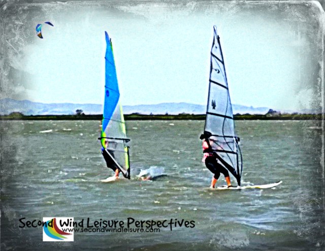 Windsurfing together on our 3rd wedding anniversary!
