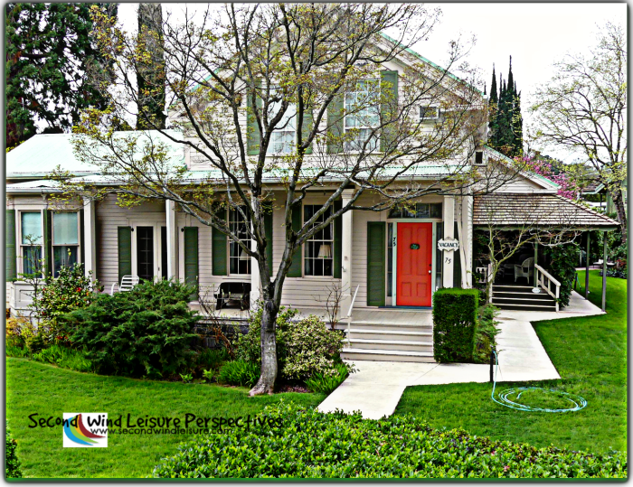 Bright orange door graces Sutter Creek Inn