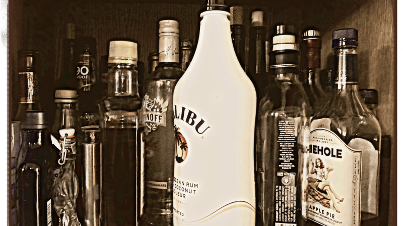 I think our liquor cabinet needs pruning.