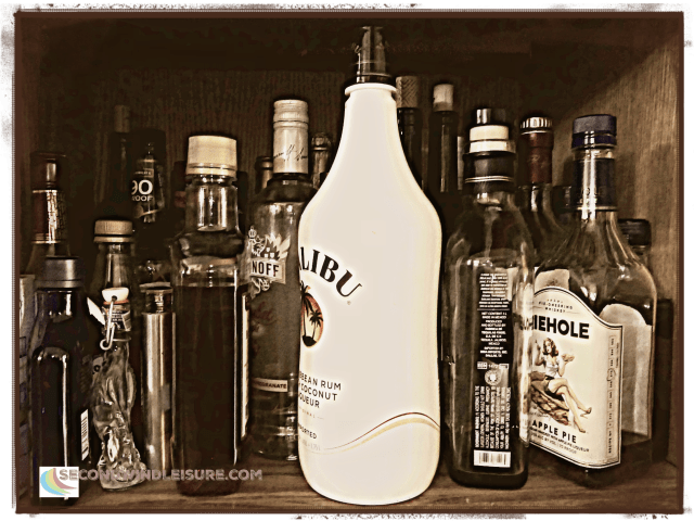 Bottles of alcohol