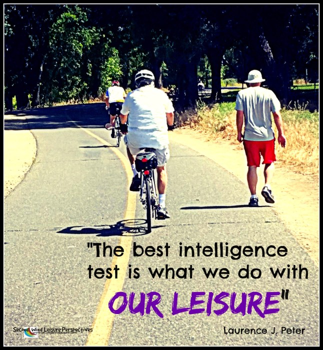 "The best intelligence test is what we do with our leisure"
