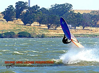 Windsurfer getting some air