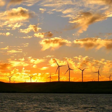 Clouds and waves combined with a sunset provide lovely textures in nature