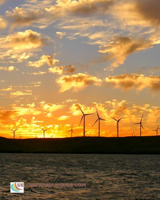 Clouds and waves combined with a sunset provide lovely textures in nature