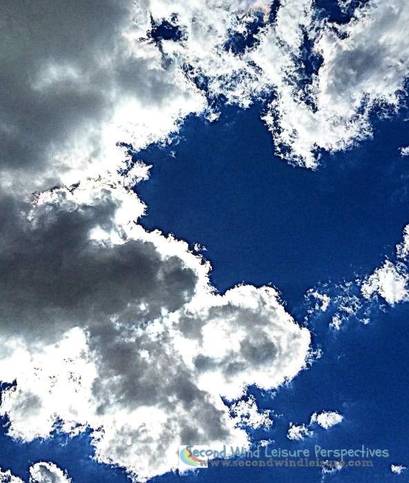 Cloud puff temporarily hides the sun