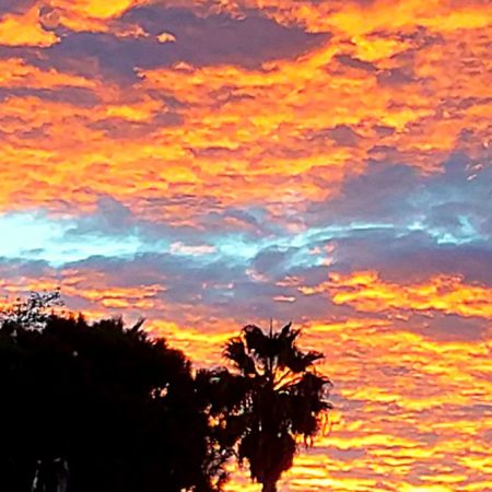 Autumn sunset in San Diego