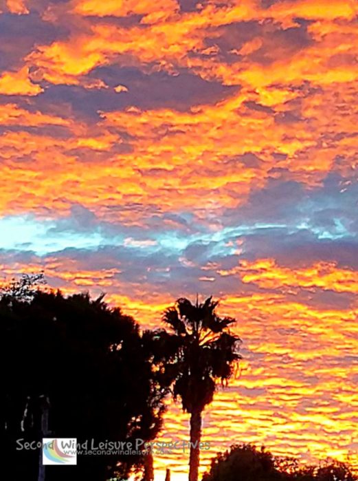 Autumn sunset in San Diego