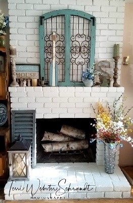 My fabulous re-decorated fireplace ala Joanna Gaines style