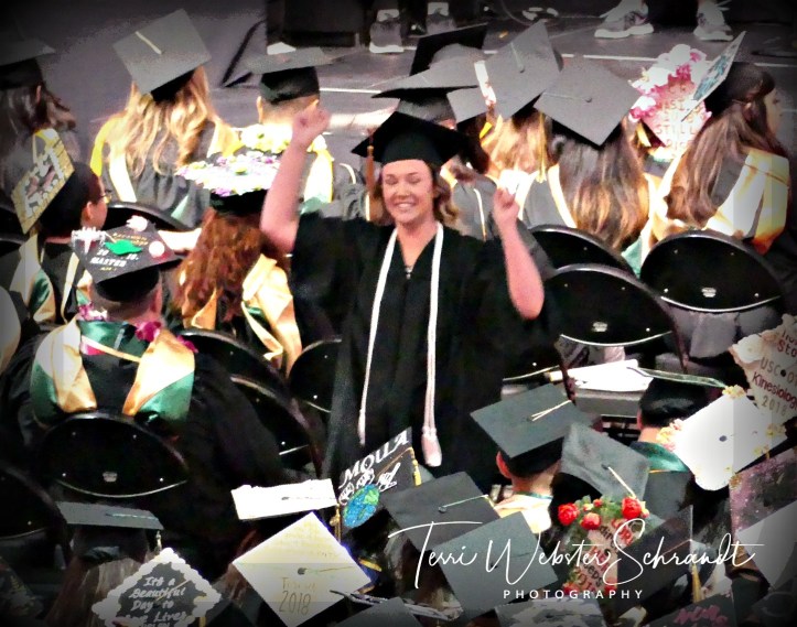 Jubilant student graduates from University