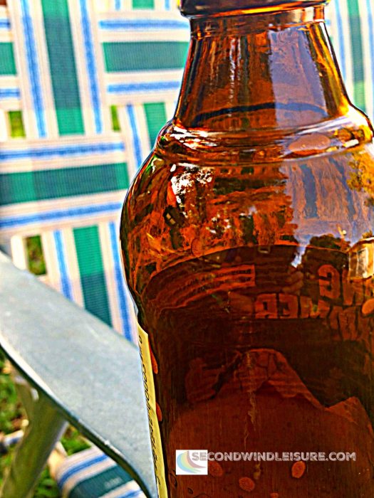 Lounge chair and beer