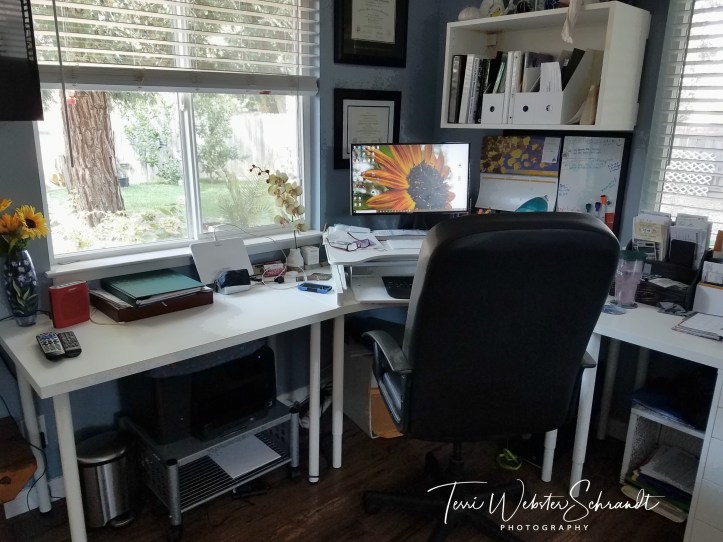 home office in master bedroom