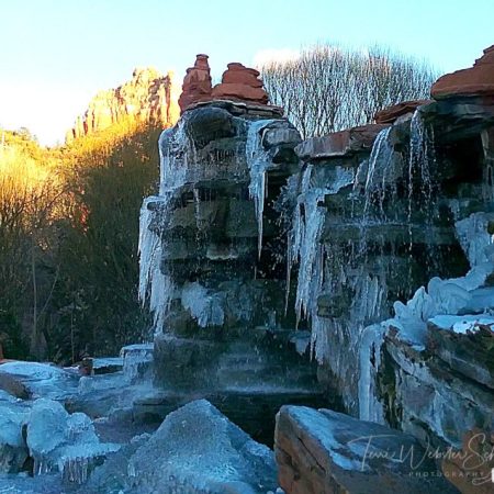 Ice Frozen in Fountain