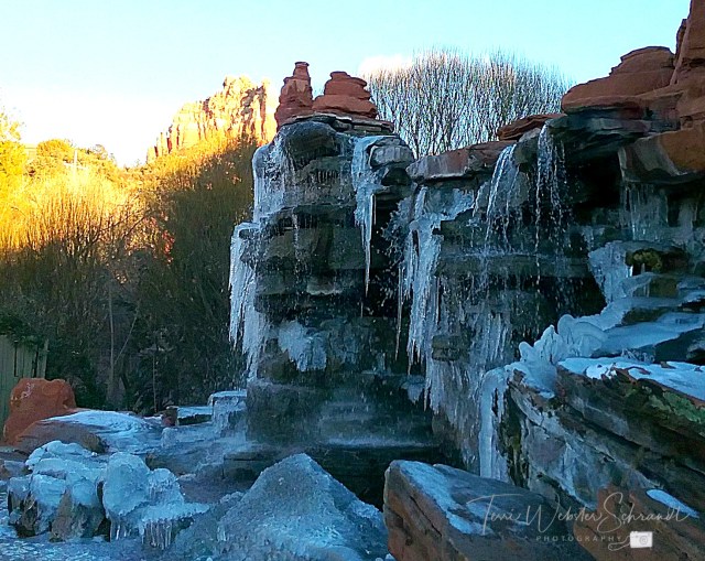 Ice Frozen in Fountain