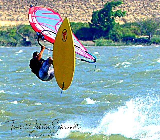 Windsurfer takes flight