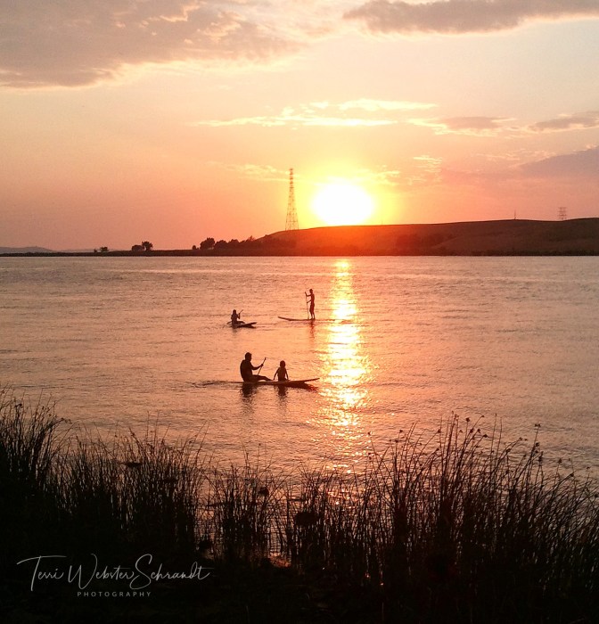 sunset paddle session