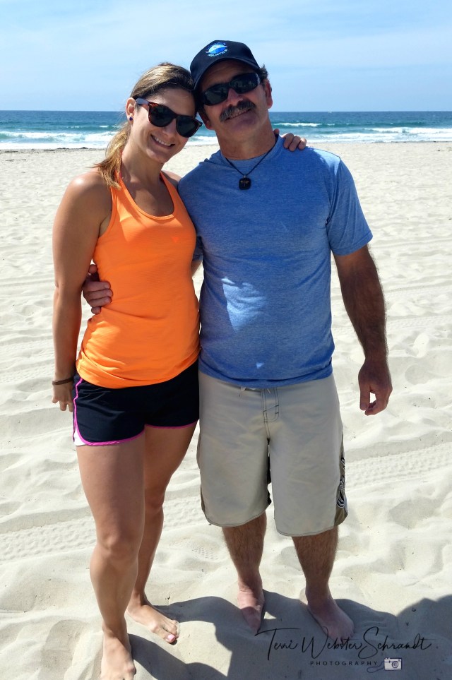 Daddy and Daughter at the beach