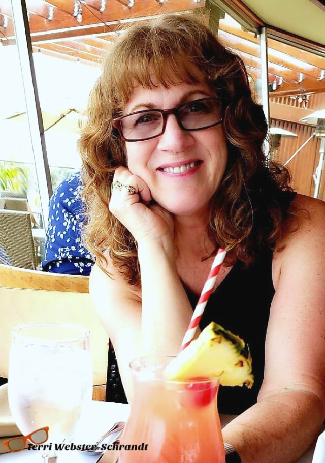 Terri enjoying a beverage at Bali Hai