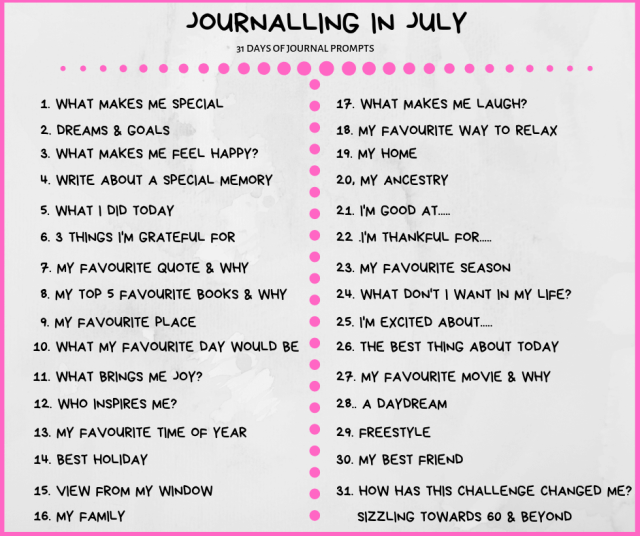 Journaling in July