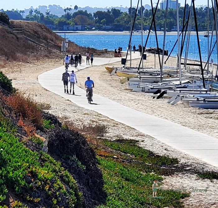Walking Along Pacific Beach Bayfront