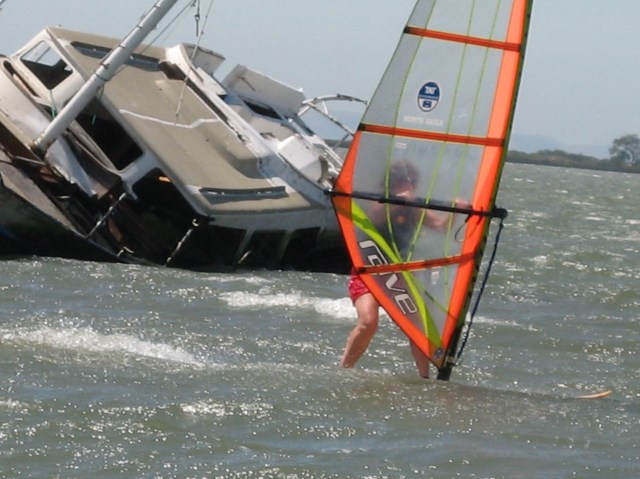 windsurfing downhill