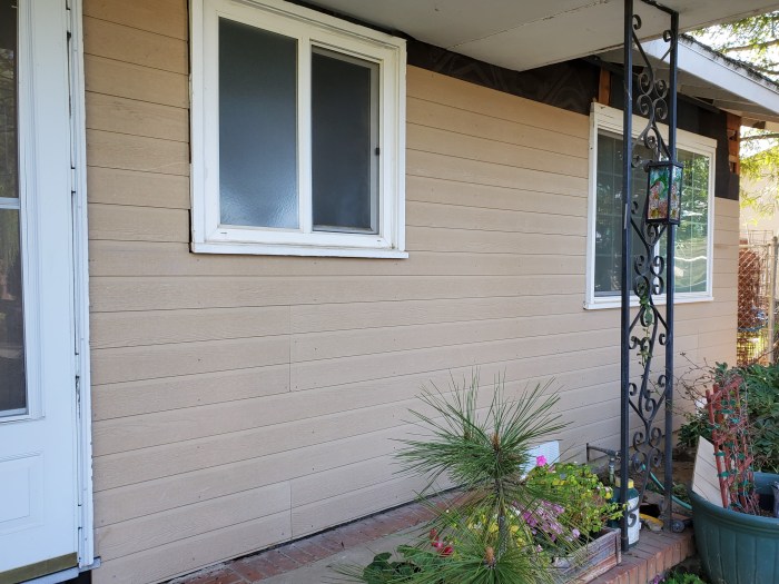New siding on house