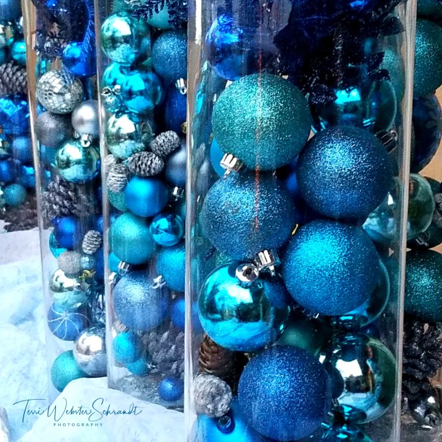 Christmas blue decorations