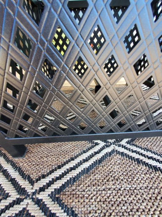 Abstract angles from table and rug