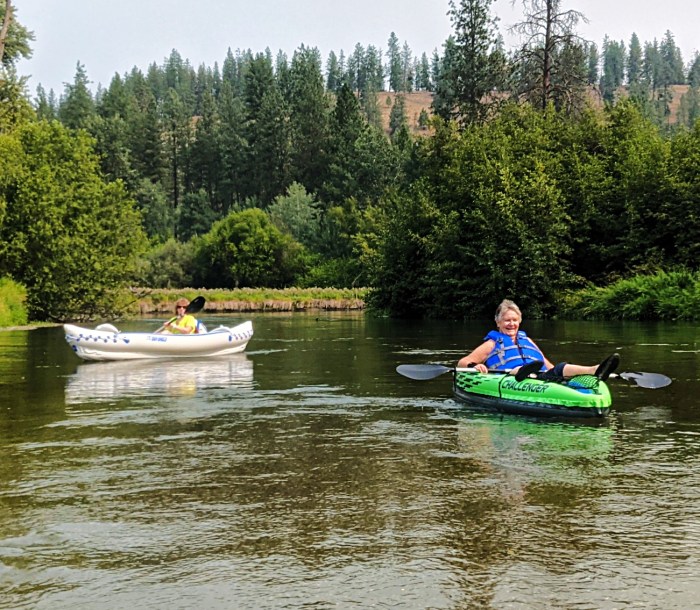 Kayaking on Little Spokane River