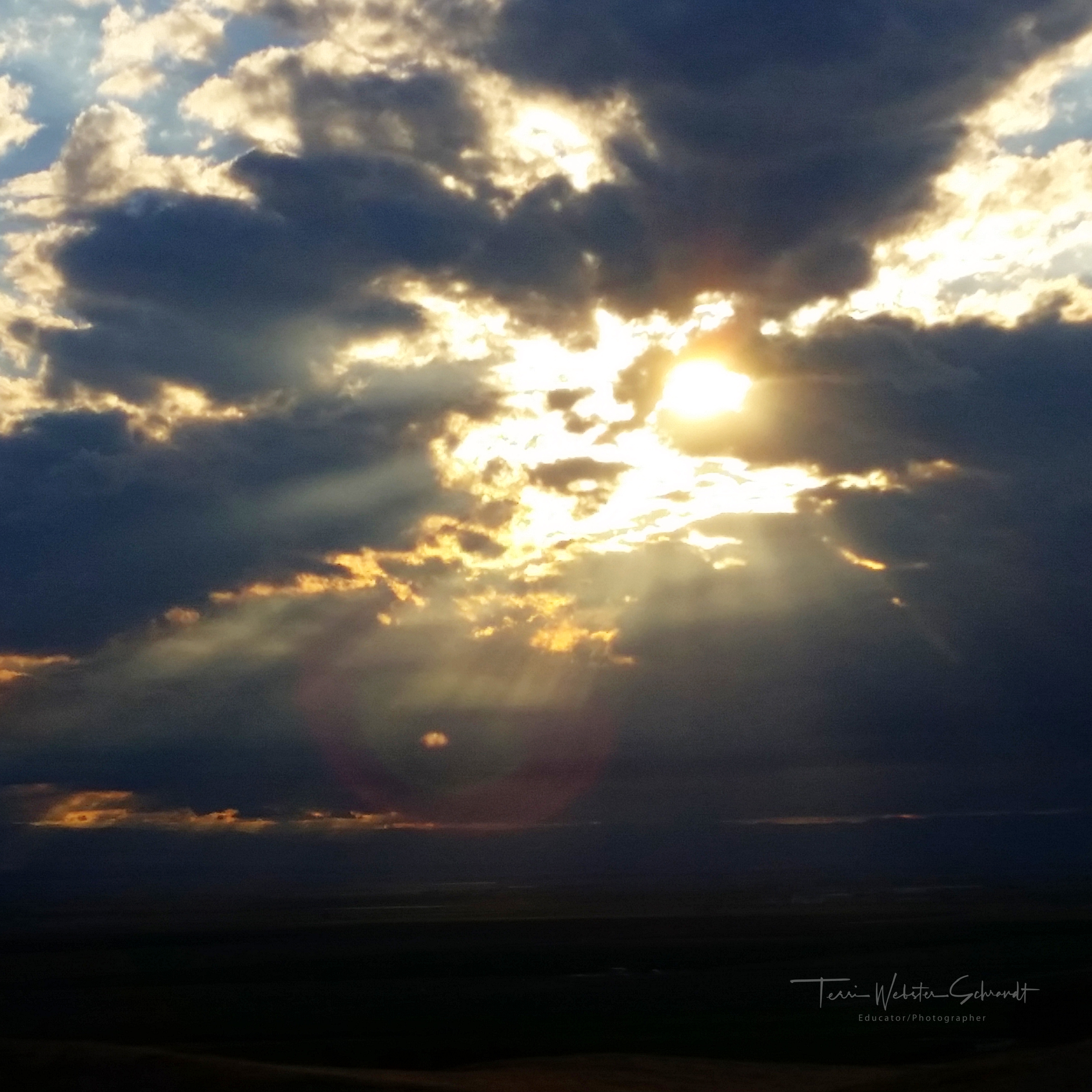 sunset over Mojave desert