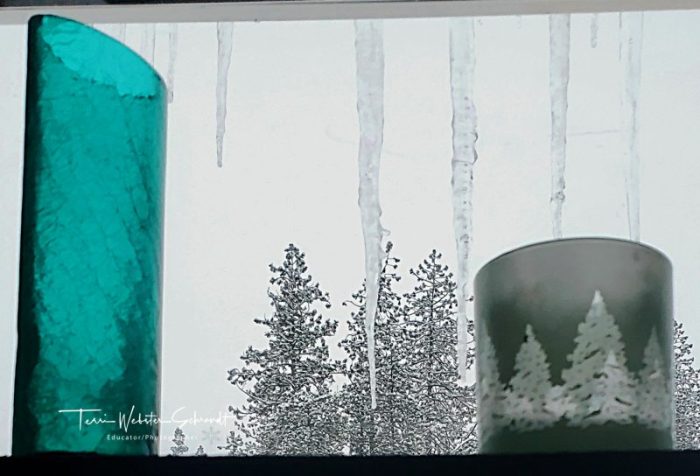 white winter window view