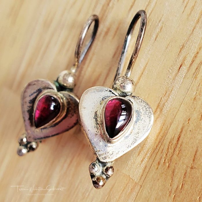 amethyst and silver earrings