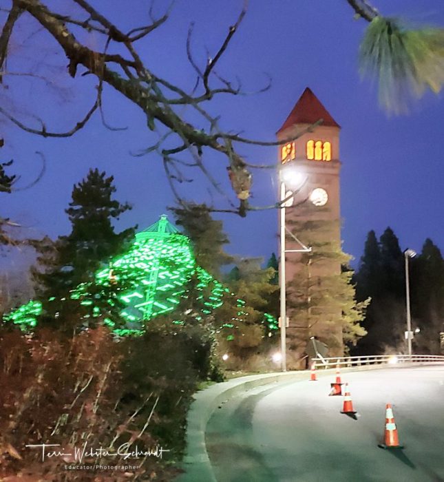 Spokane Pavilion at Night