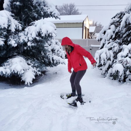 walking in snowshoes