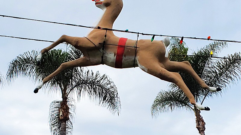 Rudolph Visits San Diego's Balboa Park