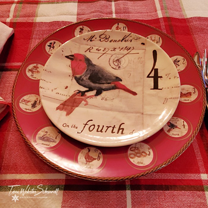 On the 4th Day of Christmas plate