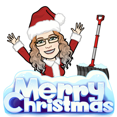 Merry Christmas bitmoji graphic