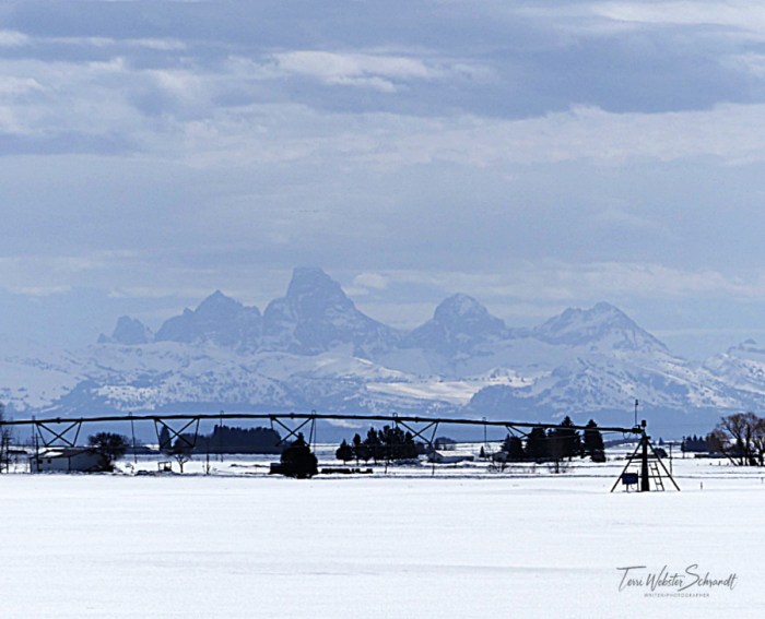 View of Grand Tetons from Rexburg, Idaho