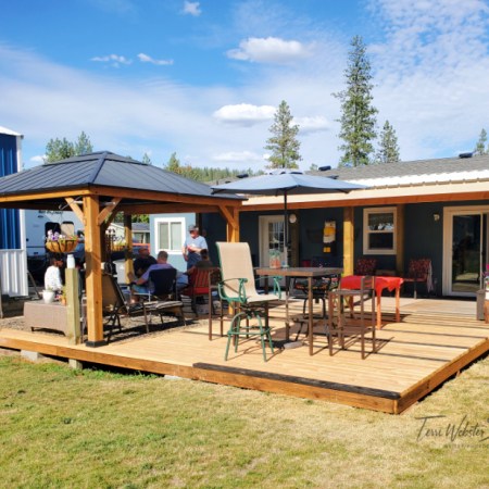 Backyard deck and patio