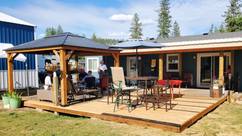 Backyard deck and patio