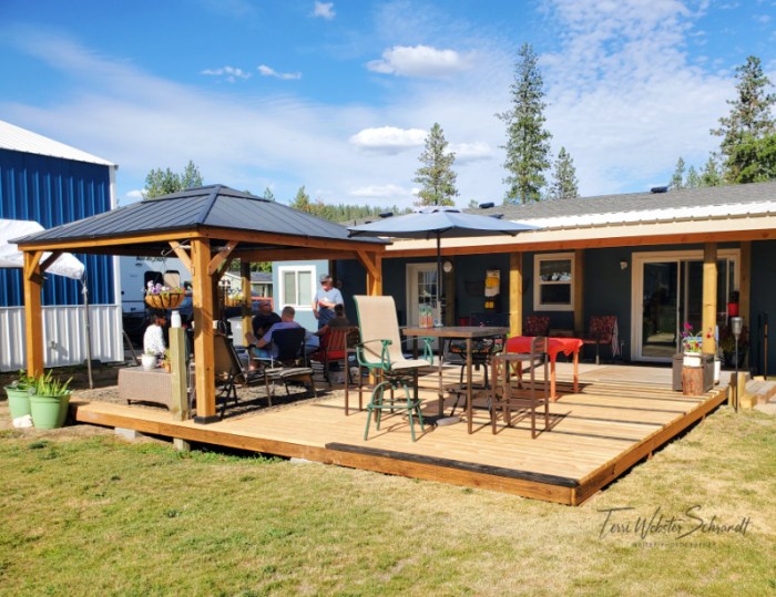 Backyard deck and patio