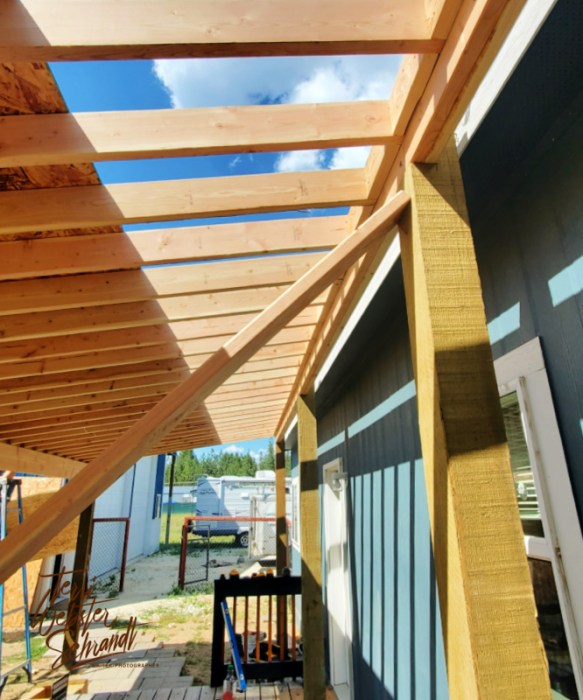 patio cover under construction