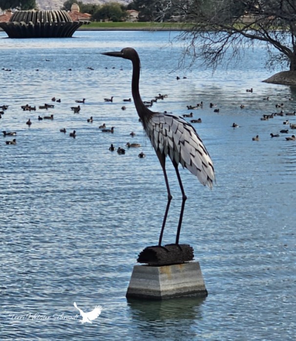 Heron Statue Fountain Hills