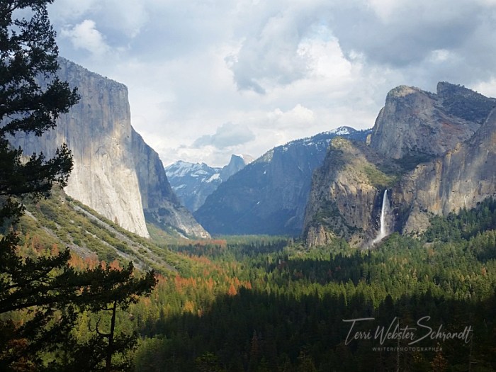 View of Yosemite Valley from Inspiration Point along Hwy 120