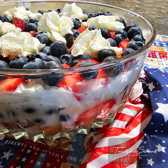 red white and blue dessert