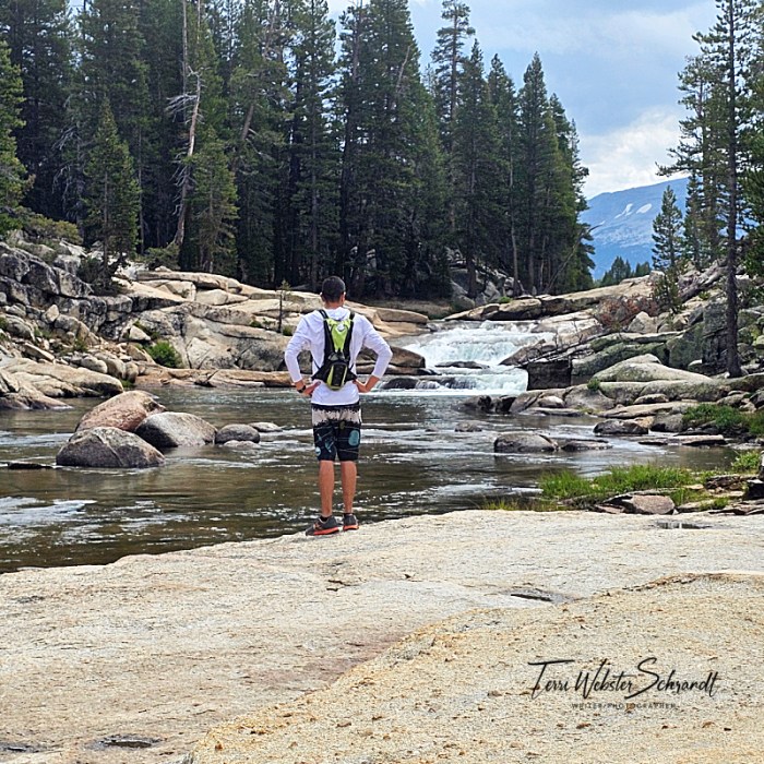 man enjoying Tuolumne River