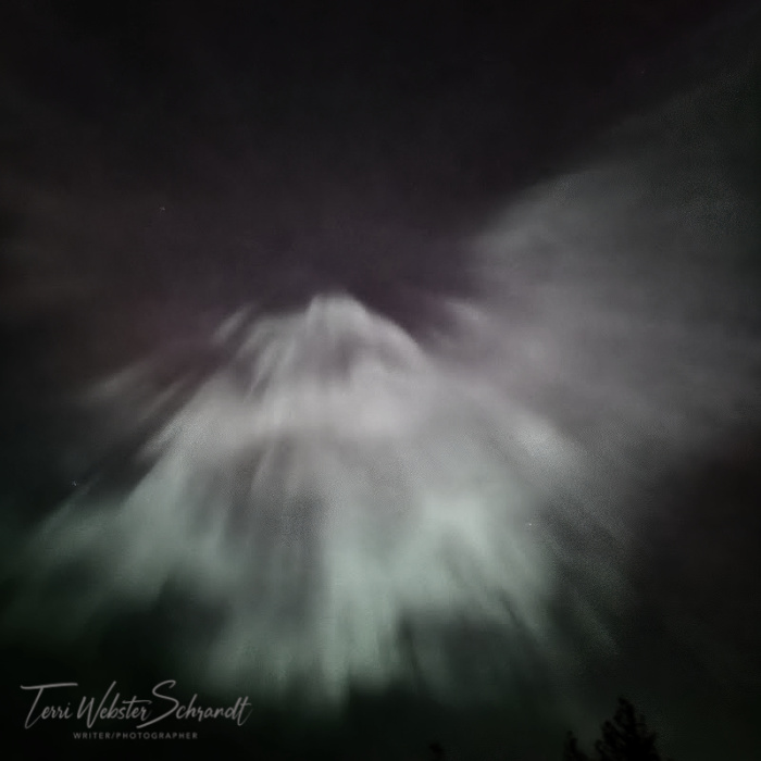 corona shape northern lights