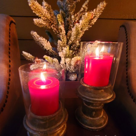 red christmas candles